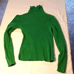 Green, turtleneck